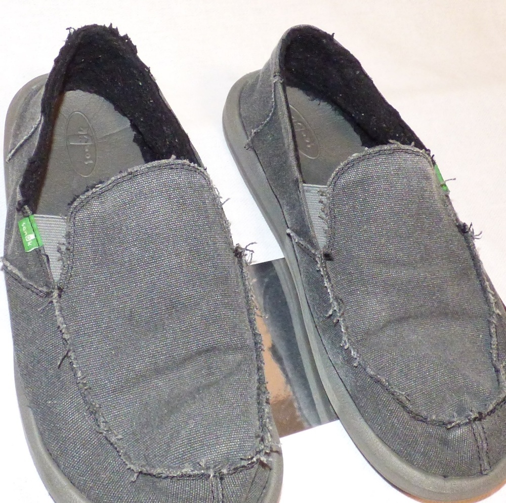 Sanuk Vagabond shoes Gray with feltlining 11 mens